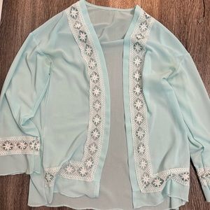 Baby Blue Sheer Cardigan